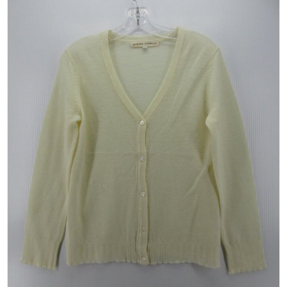 Marika Charles Sweater 1 Cardigan Button Down V-Neck Knit Small